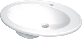 Deante Round Umywalka ceramiczna wpuszczana z miejscem na baterię CGR_6U6B