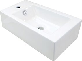 Deante Square Umywalka ceramiczna nablatowa lewa CGS_6U2L