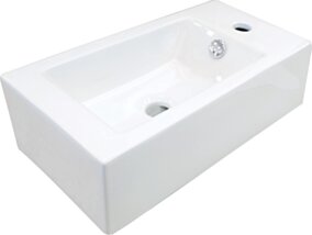Deante Square Umywalka ceramiczna nablatowa prawa CGS_6U2R