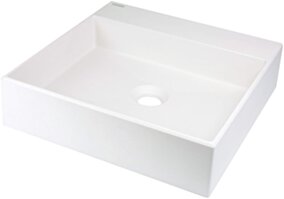 Deante Correo Umywalka granitowa nablatowa z miejscem na baterię - 400x400 mm CQR_AU4S