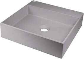 Deante Correo Umywalka granitowa nablatowa z miejscem na baterię - 400x400 mm CQR_SU4S