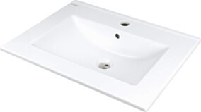 Deante Tubo Umywalka ceramiczna wpuszczana z miejscem na baterię CTU_646M