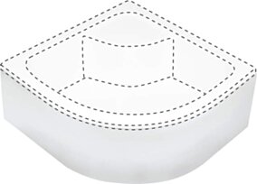 Deante Deep Osłona brodzika półokrągła 90x90 cm KTD_041O