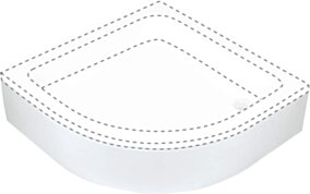 Deante Plus II Osłona brodzika półokrągła 80 cm KTU_032O