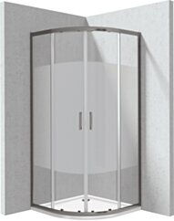 Deante Funkia Evo Kabina prysznicowa z brodzikiem półokrągła 90x90 cm - wzór pas KYPPDE99P