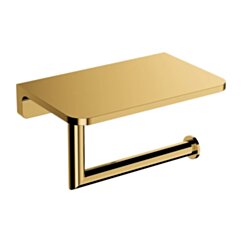 Omnires MODERN PROJECT uchwyt na papier toaletowy z półką, złoty połysk MP60511GL