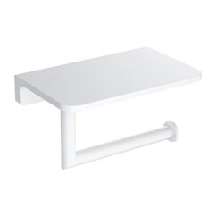 Omnires MODERN PROJECT uchwyt na papier toaletowy z półką, biały mat MP60511WM