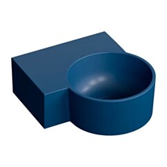 Omnires OVO M+ umywalka nablatowa/wisząca - lewa, 33 x 34 cm, midnight blue mat OVO335UWLMB