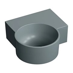 Omnires OVO M+ umywalka nablatowa/wisząca - prawa, 33 x 34 cm, ash grey mat OVO335UWPAG