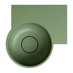 Omnires OVO M+ umywalka nablatowa/wisząca - prawa, 33 x 34 cm, olive mat OVO335UWPOL