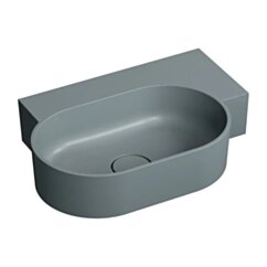 Omnires OVO M+ umywalka nablatowa/wisząca - prawa, 55 x 38 cm, ash grey mat OVO555UWPAG