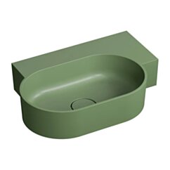 Omnires OVO M+ umywalka nablatowa/wisząca - prawa, 55 x 38 cm, olive mat OVO555UWPOL