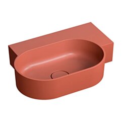 Omnires OVO M+ umywalka nablatowa/wisząca - prawa, 55 x 38 cm, teracotta mat OVO555UWPTE