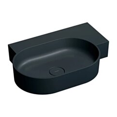 Omnires OVO M+ umywalka nablatowa/wisząca - prawa, 64 x 44 cm, black lava mat OVO645UWPBLV