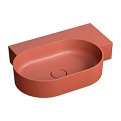 Omnires OVO M+ umywalka nablatowa/wisząca - prawa, 64 x 44 cm, terracotta mat OVO645UWPTE