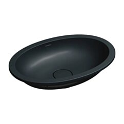 Omnires SHELL M+ umywalka podblatowa, 48 x 31 cm, black lava mat SHELL480UPBLV