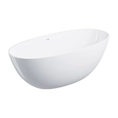 Omnires SHELL M+ wanna wolnostojąca z przelewem, 160 x 75 cm, biały połysk SHELLWWZPBP
