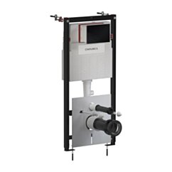 Omnires SET: STRONGFRAME stelaż podtynkowy + STEEL-R45 przycisk spłukujący, czarny półmat STFWC1R45-RBL