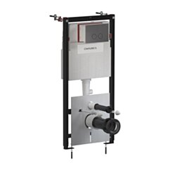 Omnires SET: STRONGFRAME stelaż podt. z ECO spłuk. + STEEL-R45 stal. przy. spł., antracyt szczotkowany STFWCECO1R45-RAT