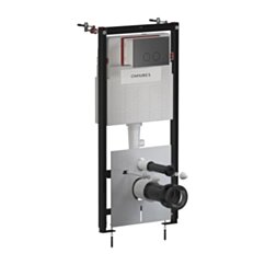 Omnires SET: STRONGFRAME stelaż podt. z ECO spłuk. + STEEL-R45 stal. przy. spł., grafit szczotkowany STFWCECO1R45-RGR
