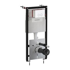 Omnires SET: STRONGFRAME stelaż podt. z ECO spłuk. + STEEL-R45 stal. przy. spł., biały mat STFWCECO1R45-RWM