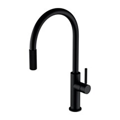 Omnires SWITCH bateria kuchenna z wyciąganą wylewką z zestawem filtrującym, czarny mat SW9059-FD1BL