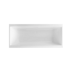 Excellent Pryzmat Slim 2.0 Wanna Prostokątna 160x75 cm, biały połysk WAEX.PRY2.16WHS
