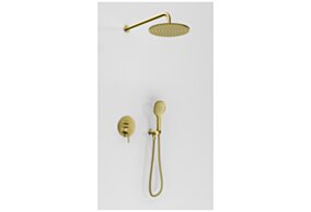 Kohlman zestaw prysznicowy z deszczownicą 25cm. QW210AGDBR25