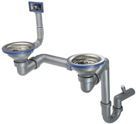 Deante  Syfon do zlewozmywaka stalowego 1.5- i 2-komorowego ZXY_9956