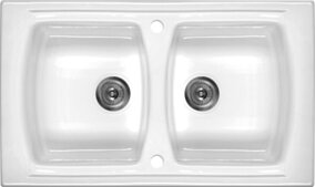 Deante Lusitano Zlewozmywak ceramiczny 2-komorowy ZCL_620N