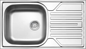 Deante Legato Zlewozmywak stalowy 1-komorowy z ociekaczem - odpływ 3.5" ZEL_0113