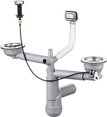 Deante Space-Saver Lux Syfon do zlewozmywaka granitowego 1.5- i 2-komorowego - Space-Saver ZXY_9912