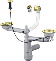 Deante Space-Saver Lux Syfon do zlewozmywaka granitowego 1.5- i 2-komorowego - Space-Saver ZXY_Z912