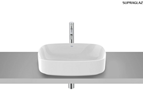 ROCA ONA Umywalka nablatowa owalna 50x37 cm Fineceramic®, Supraglaze® CR-A3275L0S00