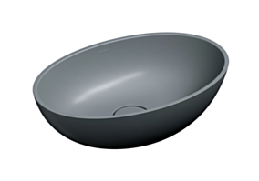 Omnires SHELL M+ umywalka nablatowa, 50 x 32 cm, ash grey mat SHELL500UNAG