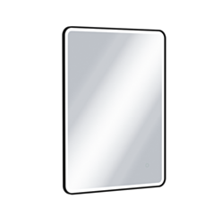 Excellent Corido lustro łazienkowe 80x60 cm prostokątne, oświetlenie LED mata grzewcza, czarny mat DOEX.CO080.060.BL