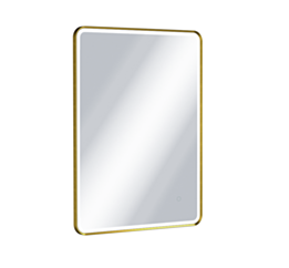 Excellent Corido lustro łazienkowe 80x60 cm prostokątne, oświetlenie LED mata grzewcza, złoty szczotkowany DOEX.CO080.060.GB