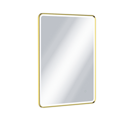Excellent Corido lustro łazienkowe 80x60 cm prostokątne, oświetlenie LED mata grzewcza, złoty połysk DOEX.CO080.060.GL