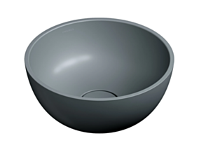 Omnires SHELL M+ umywalka nablatowa, Ø35 cm, ash grey mat SHELL350UNAG