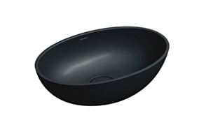 Omnires SHELL M+ umywalka nablatowa, 50 x 32 cm, black lava mat SHELL500UNBLV