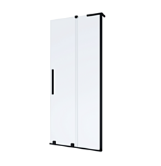 Invena Kabina Walk-in Przesuwna 90 Cm, Transp 8 Mm, Czarny  AK-21-191-Q
