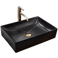 Rea UMYWALKA INGA BLACK MARBLE MATT- NABLATOWA REA-U8006
