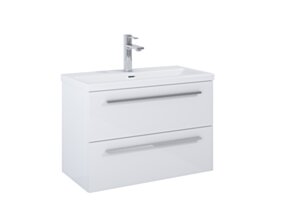 ROCA KWADRO Szafka łazienkowa 80 cm z 2 szufladami, do kompletacji z umywalką Hebe, biały połysk(nr elita 166713 ) CR-A857970806