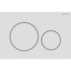 GEBERIT Przycisk uruchamiający Geberit Sigma20, przedni, biały mat-biały-biały mat, easy-to-clean GEB-115.882.01.1