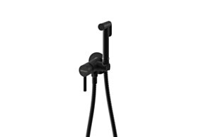 Kohlman Axel Black bateria bidetowa podtynkowa z zestawem Bidetta czarny mat QW135AB