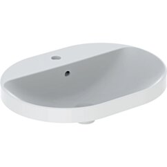 GEBERIT Geberit Variform Umywalka wpuszczana w blat, eliptyczna, B60cm, H17.8cm, T45cm, z przelewem, z otwor KOŁO 500.732.01.6 GEB-500.732.01.2