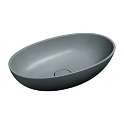 Omnires SHELL M+ umywalka nablatowa, 60 x 35 cm, ash grey mat SHELLUNAG