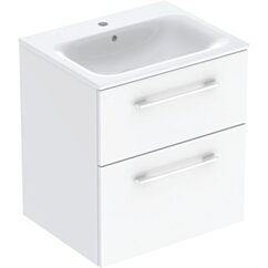 GEBERIT Geberit Selnova Square Zestaw szafki pod umywalkę, z dwiema szufladami, B60cm, H65.2cm, T50.2cm, bia KOŁO 501.319.00.1 GEB-501.236.00.1