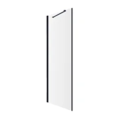 Omnires MANHATTAN element składowy: ścianka boczna, 80 cm, czarny mat, szkło transparentne ADR80XBLTR