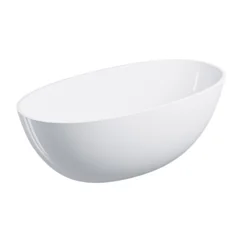 Omnires SHELL M+ wanna wolnostojąca, 148 x 75 cm, biały połysk SHELL148WWBP